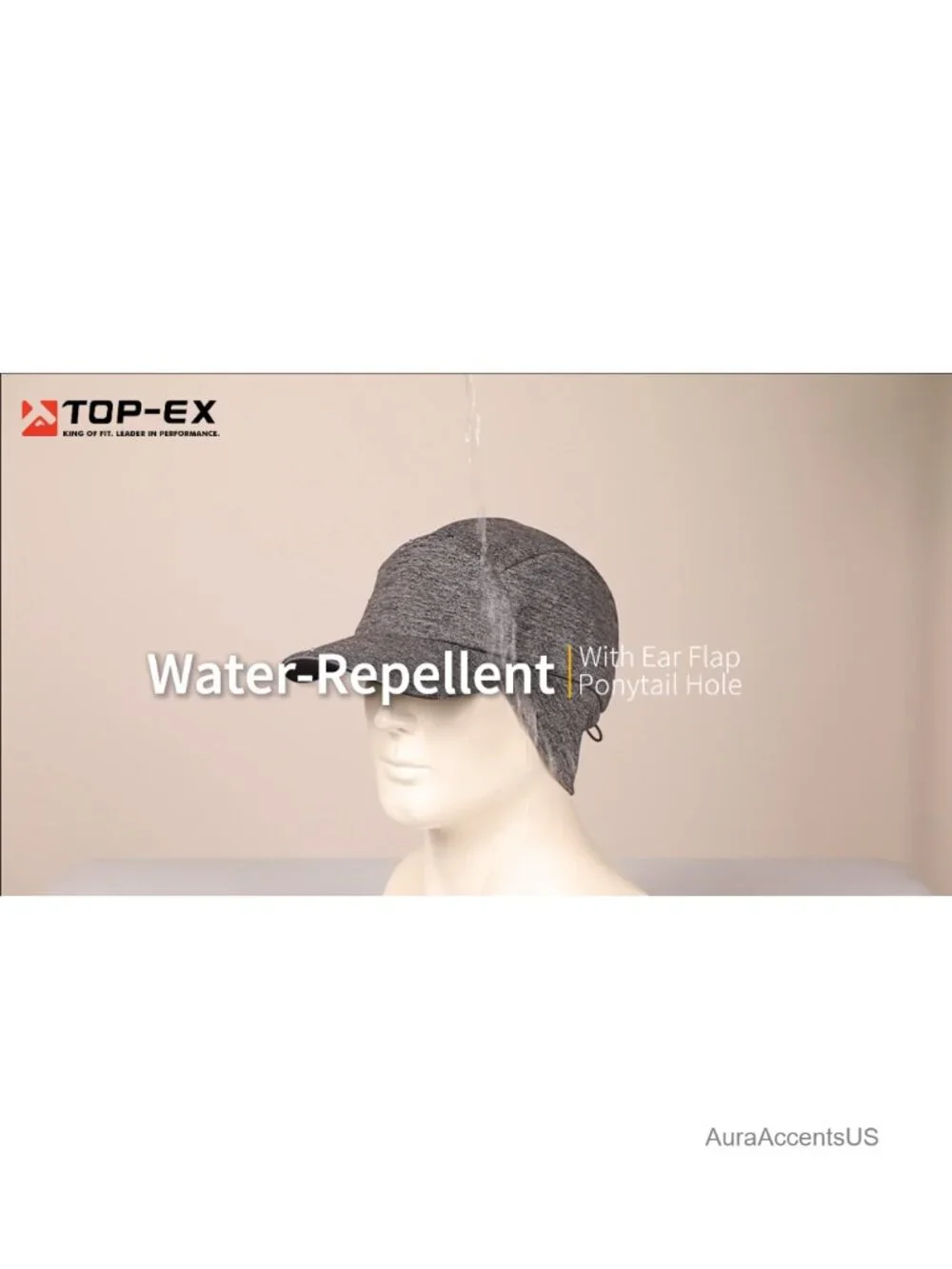 Fleece Ponytail Running Hat with Ear Flaps - Winter Cap for Women